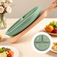 thumbnail image 4 of Bxaolu 7.7-Inch Unbreakable Divided Plates, 5-Pack Silicone Plates with Suction, BPA-Free, 3-Compartment Portion Control Plates, Durable Dinnerware for Adult/Ba**by, 4 of 7