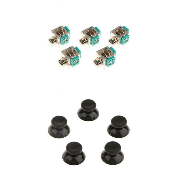 LeeQinersw [5 Packs] 3D Controller Joystick Axis Analog Sensor Module & 5x Thumbstick Cap