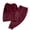Wine, variant on asjyhkr Pajamas for Women Set 2 Piece Fleece Crew Neck Long Sleeve Tops High Waist Jogger Pants Casual Thermal Homewear Sleepwear Pjs