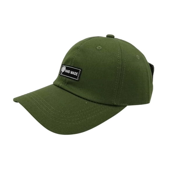 TSADFHJI Men's Baseball Caps Flat Brim Parent Child Aviator Pilot Baseball Cap Soild Men Women Cotton Baseball Cap Unisex Hat L Green