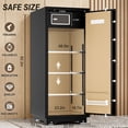 thumbnail image 6 of Tigerking 17.6 Cu. ft. Large Safe Box, Security Home Safe with Interior Safe Lock Box, Electronic Keypad Digital Lock Safe Box for House Office, 235lbs, Black, 6 of 10