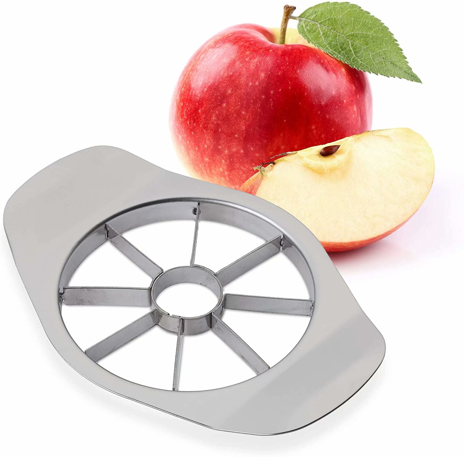 Apple Slicer with Stainless Steel Blades Eamplest Apple Slicer Apple Slicer Divides into 8 Same Pieces and Corers for Apple and Pears Apple Splitter 
