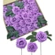 thumbnail image 1 of Yuarrent Flores artificiales elegantes para una mayor durabilidad Decoración de bajo mantenimiento Amplio ramo de rosas Decoración púrpura, 1 of 6