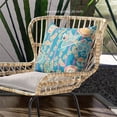 thumbnail image 2 of Amrita Sen Designs  16 x 16 in. Pond Peacock Broadcloth Indoor & Outdoor Zippered Pillow - Multi Color, 2 of 5