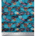 thumbnail image 1 of Soimoi Polyester Crepe Fabric Brush Stroke & Feather African Print Fabric by Yard 52 Inch Wide, 1 of 1