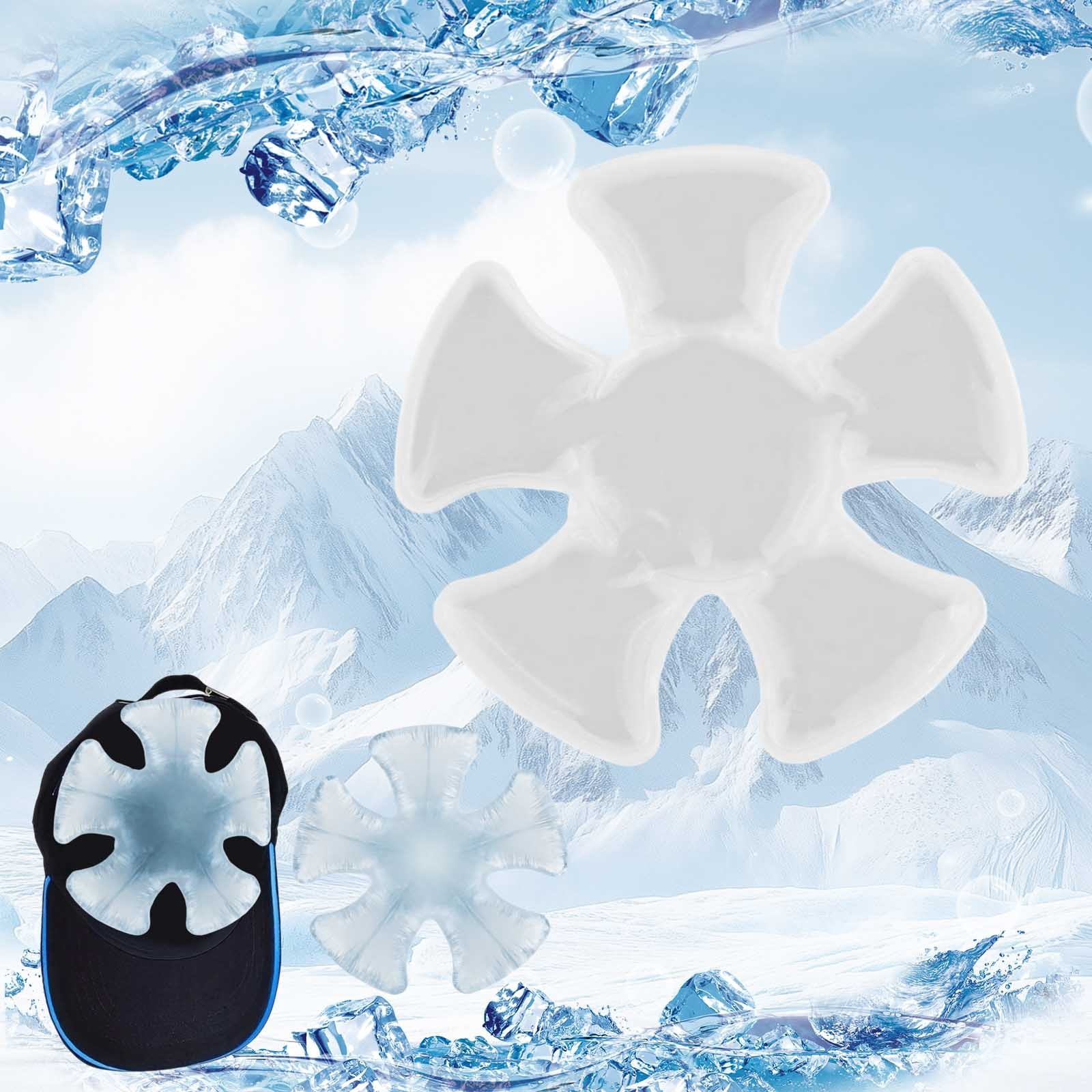 Ice Pack Hat Cooling Accessory - Reusable Gel Cooling Pad for & Hats - Foldable Fishing Hat Cooler Insert for Hiking Camping Sports - Breathable Cold Pack for Hard Hats Catcher