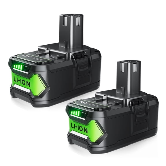 Upgrade 2 Pack 8.0Ah High Capacity Replacement for Ryobi 18V Battery P108 P104 P105 P102 P103 P122 P109 Li-ION Compatible with Ryobi 18V ONE  System Cordless Power Tools and Charger