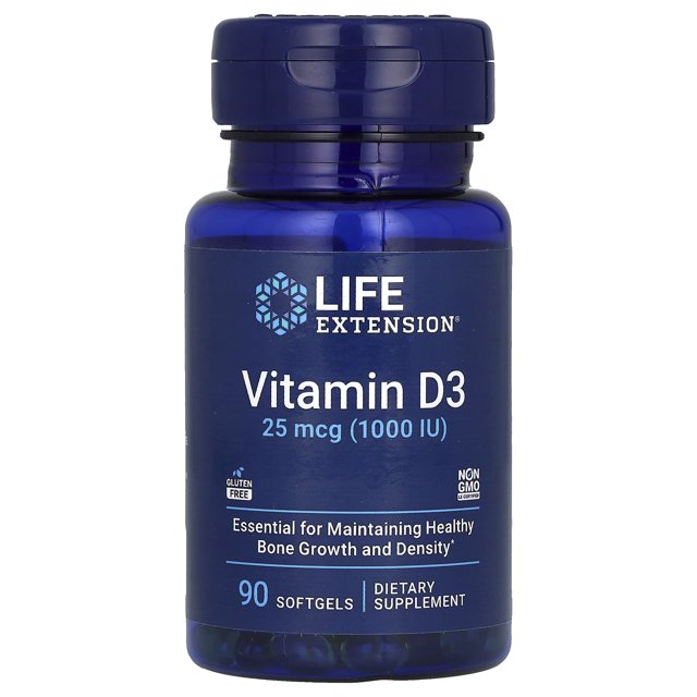 LIFE EXTENSION VITAMINA D3 25 MCG, 90 SOFTCAPS