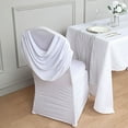 thumbnail image 5 of BalsaCircle White Ruched Swag Back Premium Spandex Stretchable Banquet Chair Cover Party Events Decorations Supplies, 5 of 8