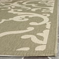 thumbnail image 4 of Safavieh Courtyard Dara Damask Indoor/Outdoor Runner Rug, Olive/Natural, 2'3" x 10', 4 of 10