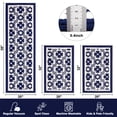 thumbnail image 3 of MeyJey Kitchen Rug Set 3 Piece, Non Slip Machine Washable Mats for Home Floor and Living Room, Blue, 3 of 7