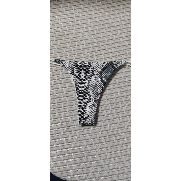 Versión de ropa interior de cintura baja con tanga fina de doble capa, ropa interior de algodón de bikini doble para mujer