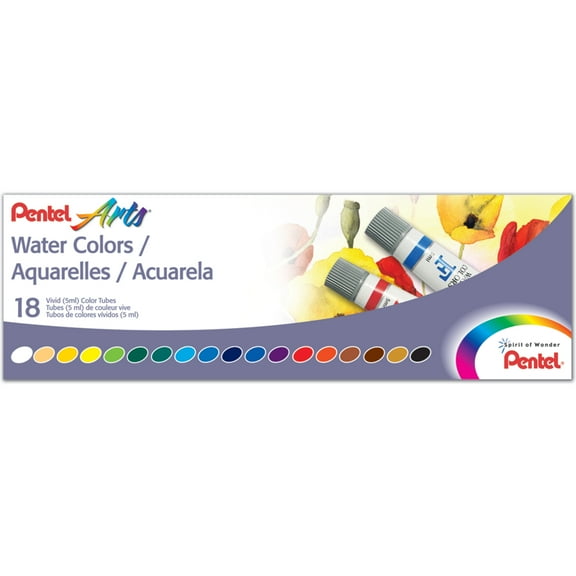 Pentel Watercolor Set, 18-Colors