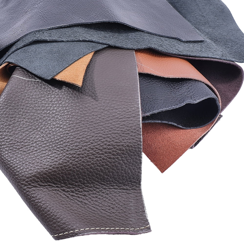 500G Cowhide Leather Fabric DIY Craft Garment Accessories Mixed Color 1.5mm