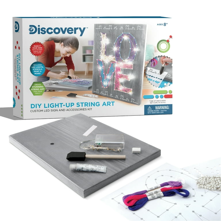 Dan&Darci 3D Light Up String Art Kit for Kids - Star Lantern Making Kit w/ 20 LEDs - Kids Gifts - Crafts Set for Girls and Boys Ages 8-12 Kid - Kits