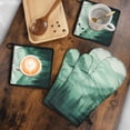 thumbnail image 5 of Misty Forest Landscape Kitchen Oven Mitt and Pot Holder Sets 4 Pcs for Baking, Cooking and Grilling, Heat Resistant Up To 392 °F, 5 of 7