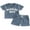 Blue A, variant on Toddler Baby Boy Clothes Summer Short Sleeve Little Dude Embroidery T-Shirt Tops Shorts Set 6M 12M 18M 2T 3T Waffle Knit Outfit