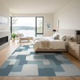 thumbnail image 3 of ODIKA 9'x12' Washable Area Rug Low Pile, Flatwoven, Smudged Color Block Abstract Contemporary Balanced Composition for Great Room, Indoor Concept, Large Living, 3 of 7