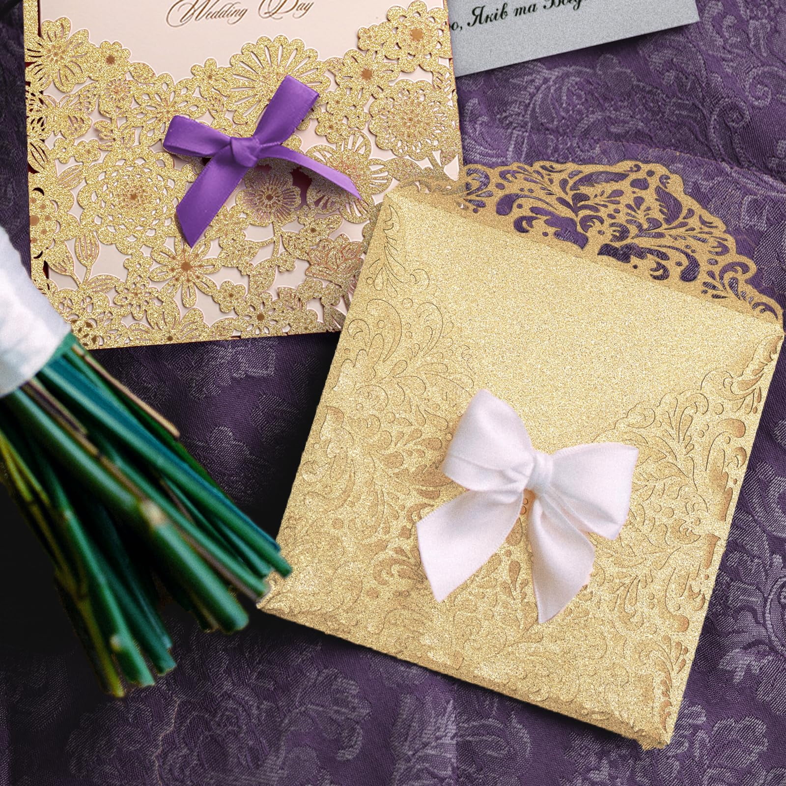 Glitter Cardstock 8.5x11 Double-sided 24 Sheets  Champagne No-shed Paper 280gsm/100lb Thick Card Stock For Circut Making Diy Projects Party Decorations Scrapbooking