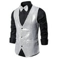 thumbnail image 1 of Gilet Décontracté à Paillettes Mode Automne et Hiver pour Hommes, 1 of 8
