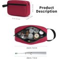 thumbnail image 2 of Travel Toiletry Bag, Small  Bag,  Water-Resistant Organizer for Men & Women, Ideal for Makeup, Shaving Kit, Gym Essentials & Travel Accessories (Burgundy), 2 of 6