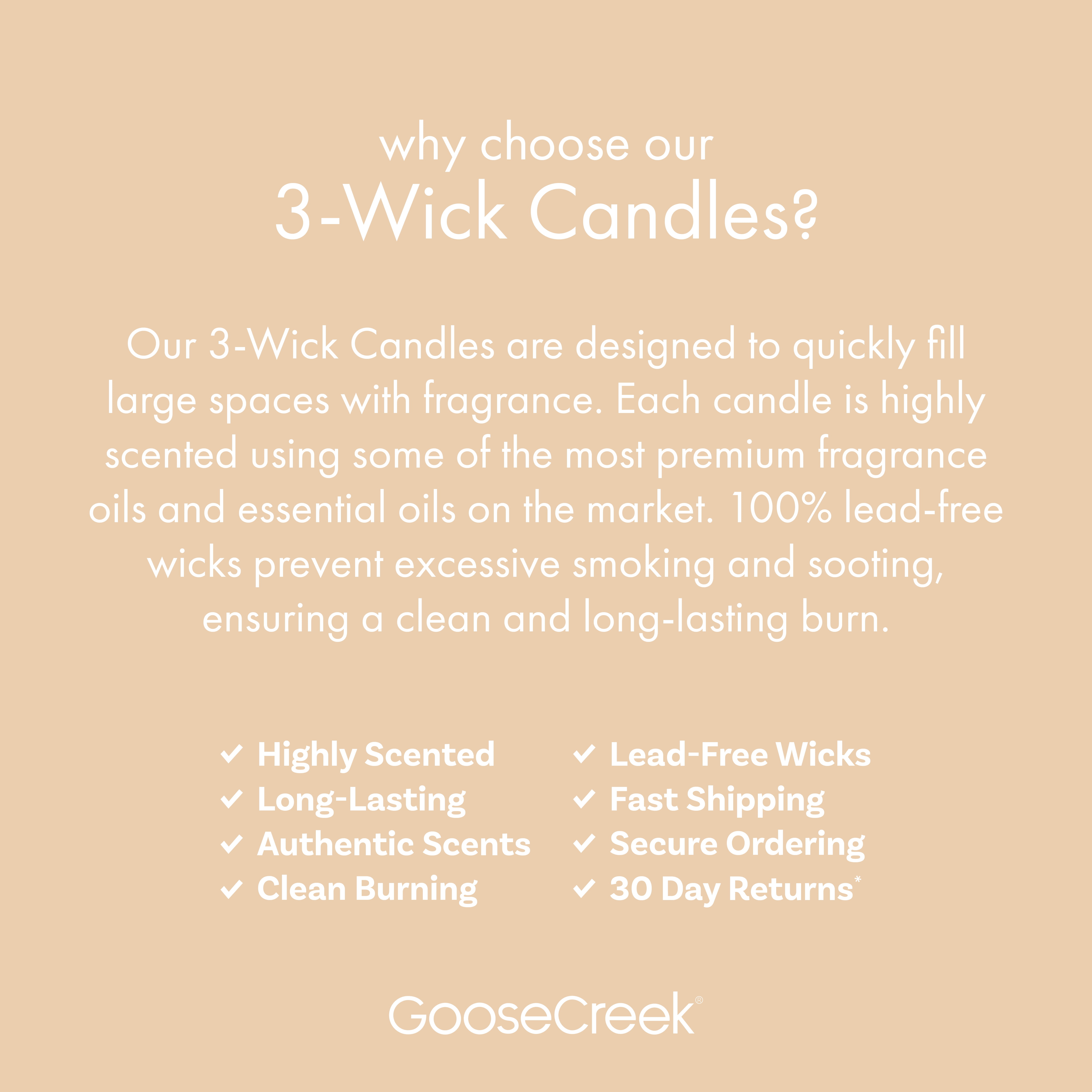 (4 pack) Goose Creek 3-Wick Pink Bellini Scented Jar Candle, 14.5oz.