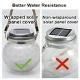 thumbnail image 5 of stocaggio Solar Glass Lanterns, Waterproof Decorative Cracked Glass, 30 LED Beads, Ocean Blue, 2 Pack, 5 of 10