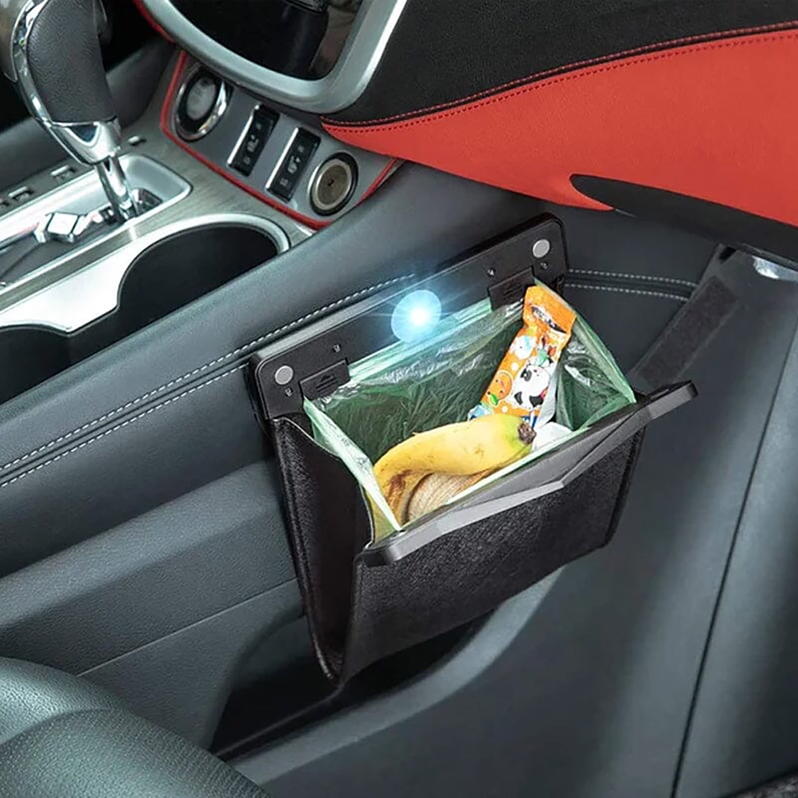 Hanging Car Trash Can – Foldable Waterproof Oxford Organizer With Adjustable Strap For Car & Travel - View #7