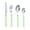 Green, variant on PPLoney 4-Piece Stainless Steel Flatware Set - Modern Handle Design Cutlery for Parties, Weddings, and Dinners - Durable, Stylish, and Eco-Friendly Dinnerware