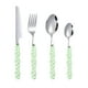 thumbnail image 1 of Juego de 4 piezas de vajilla de acero inoxidable con mango, cuchara para postre, ensalada, tenedor, cuchillo para carne, tenedor, cuchara, cuchara de té., 1 of 2