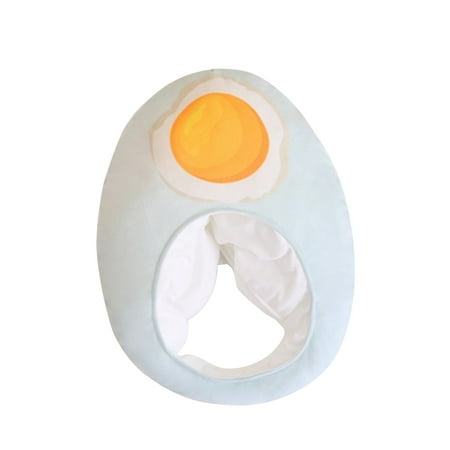 

huanledash Duck Egg Headgear Cute Photography Prop Soft Plush Hat Wearable Dressing-Up Head Cover Cartoon Headwear Cosplay Party Costume Accessories