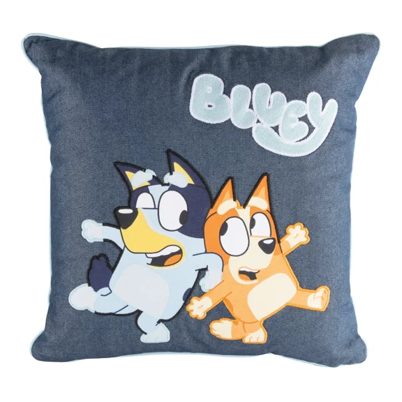 Bluey Denim Deco Pillow (Silly Sisters)