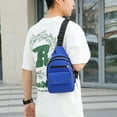 thumbnail image 6 of Xfvqtps Mens and Womens Crossbody Bags Solid Color Multiple Compartments Adjustable Shoulder Strap Multi Functional Waterproof Sports Fashion Travel Hiking Casual Shoulder Bags Blue, 6 of 7
