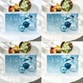thumbnail image 6 of Blue White Ball Placemats,Merry Christmas Snow Colorful Baubles Washable Linen Table Mats for Kitchen Table Double Insulation Decor Dining Set Indoor Outdoor 12X18 in Set of 4, 6 of 6
