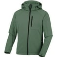 thumbnail image 1 of Mens' Warm Water Repellent Softshell Snowboard Jacket- Removable Hood, 1 of 1
