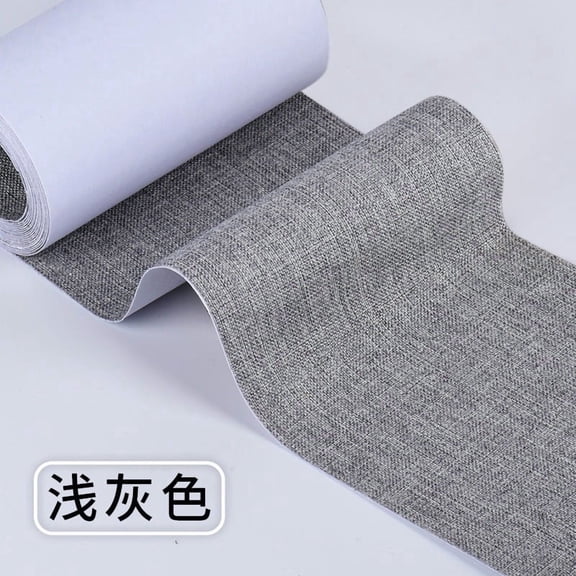 XmhyTop-A Self-Adhesive Fabric Tape, Wear-resistant Fabric Repair Patch for Clothes Furnishings, No Sew Clothing Repair Tape, Multi-purpose Upholstery Patch Roll, 1 pcs,10×160cm,Light Grey