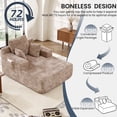 thumbnail image 2 of Oversized Chaise Lounge Chair Indoor, Sleeper Sofa Bed with 64" Long Lounge Surface, No Assembly Boneless Corduroy Upholstered Chaise with Side Pockets for Apartment & Living Room, 2 of 10