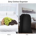 thumbnail image 6 of 3 Pack XXL Drawstring Laundry Bag, 28x40 Inch Machine Washable Hamper Liner for Travel Camping, 3 Black, 6 of 7