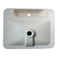 thumbnail image 3 of WinZo WZ6123 Drop-in Bathroom Sink, 23" Rectangle Semi-recessed Ceramic Vanity Vessel Basin White, 3 of 7