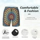 thumbnail image 3 of Balery Round Mandala Bañador para hombre, shorts de playa de secado rápido con entrepierna y forro de compresión-3X-Large, 3 of 6