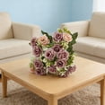 thumbnail image 5 of 15 Stem Artificial Rose Bouquet Dusty Pink Mauve Flowers for Home Decor Wedding Centerpieces, 5 of 5