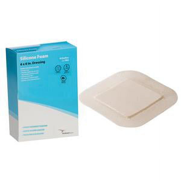 Cardinal Health Silicone Bordered Foam Dressing, 6" x 6"