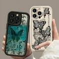 thumbnail image 5 of INS Retro Butterfly Silicone Phone Case For iPhone 11 12 13 14 15 Pro Max Plus XS X XR SE2020 Shockproof Bumper Back Cases Cover RJ, 5 of 5