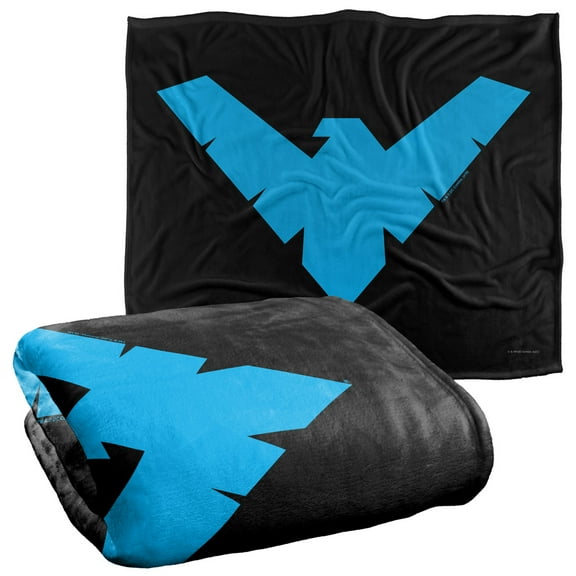 Batman Nightwing Symbol Officially Licensed Silky Touch Super Soft Throw Blanket 50' x 60'