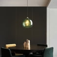 thumbnail image 2 of LMQNINE Grey Green Glass Globe Pendant Light,Adjustable Island Lighting for Kitchen,Dining,Bedroom,9.84in 1 Pack, 2 of 7