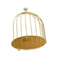 thumbnail image 2 of Cosmetics Iron Storage Rack Jewelry Bathroom Makeup Holder Dessert Display Stand gold 1 tier, 2 of 9