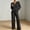 Black, variant on Women's Pajama Sets Long Sleeve Short Sleeve 2 Piece Lounge Sets Ribbed Knit Sweater Sleepwear Green XL(XL)