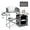 Grey, variant on ZOPan Folding Grill Table with 26'' Tabletop and Detachable Windscreen, Aluminum Portable Camp Cook Station Carry Bag Quick Set-up, BBQ Camping Picnic Backyard Outdoor Camping Kitchen Table (Grey)