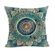 thumbnail image 4 of JM Funda de Almohada, 45 x 45 cm, Juego de 4 Fundas de Almohada Cuadradas de algodón y Lino con Estampado Hippie Indio, Bohemio, Colorido, Mandala, Flor, para Cama, Coche, hogar, sofá JM, 4 of 5