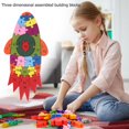 thumbnail image 2 of Wood Transportation Vehicle Puzzle Blocks Kids Jigsaw Educational Toy (D), 2 of 6
